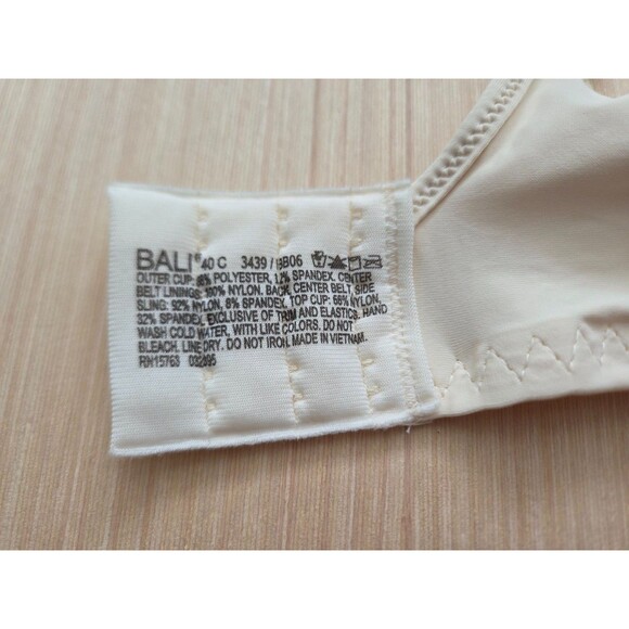 NEW Bali Women's One Smooth U Ultra Light Shaping Underwire Bra Beige Size 40C - Picture 5 of 5